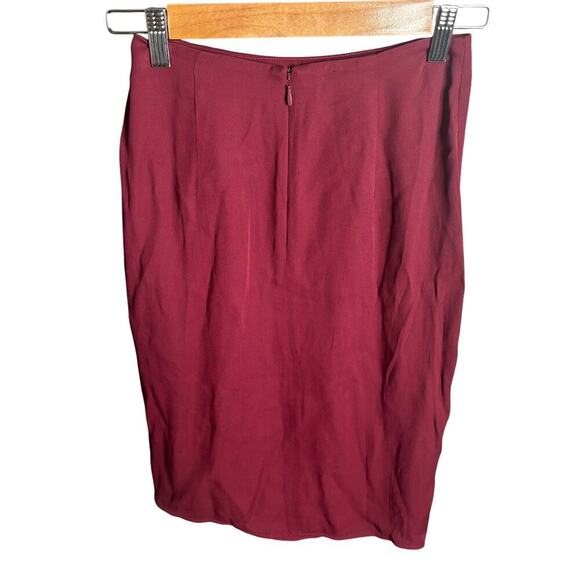 & Other Stories Ruched Stretch Twill Skirt Red Size 0 - Picture 2 of 3